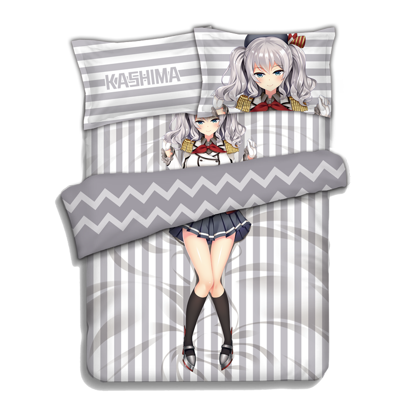 Kashima-Kantai Collection Japanese Anime Bed Blanket Duvet Cover with Pillow Covers